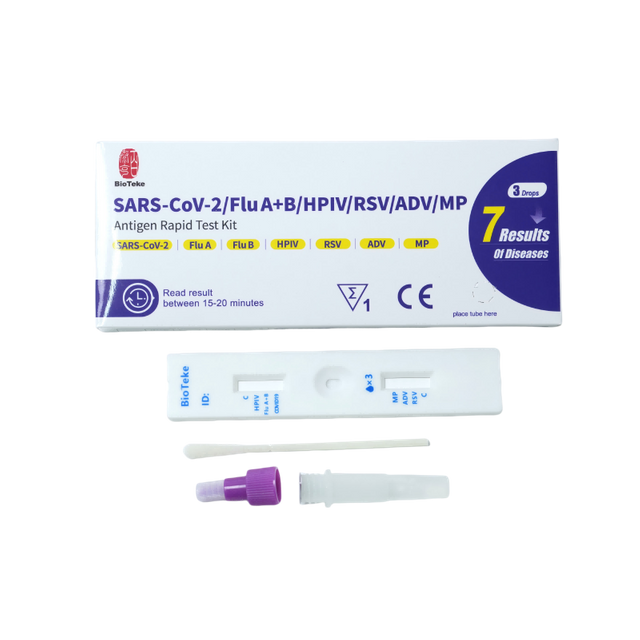 7 en 1 SARS-COV-2 / FLU A + B / HPIV / RSV / ADV / MP Antigène Rapid Test Test Kit