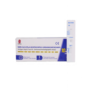 Respiratoire 10 dans 1 SARS-COV-2 / FLU A + B / HPIV2 / HPIV1 + 3 / RSV / ADV / MP / SP / HMPV Antigène Rapid Test Kit