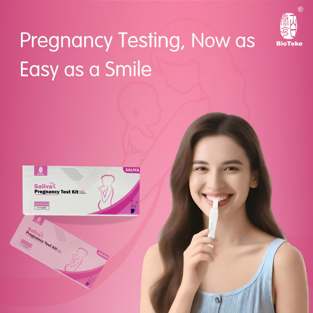 Test de grossesse aussi simple qu'un sourire -- Bioteke Kit de test de grossesse salivaire