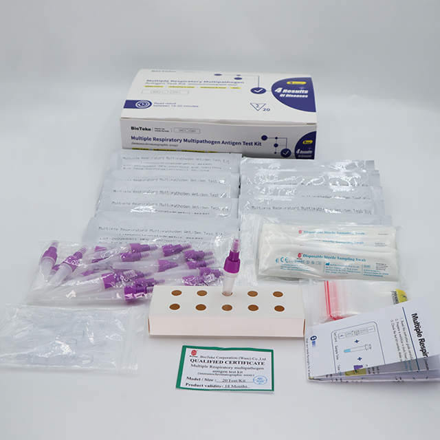 Kit de test d'antigène multipathogène respiratoire multiple de diagnostic médical de haute précision (test immunochromatagraphique)