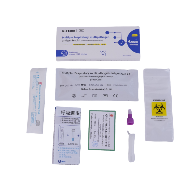 Bioteke 4 en 1 Covid-19, Flue A + B, kit de test rapide de l'antigène RSV