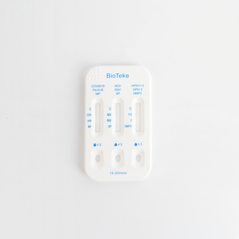 Respiratoire 10 dans 1 SARS-COV-2 / FLU A + B / HPIV2 / HPIV1 + 3 / RSV / ADV / MP / SP / HMPV Antigène Rapid Test Kit