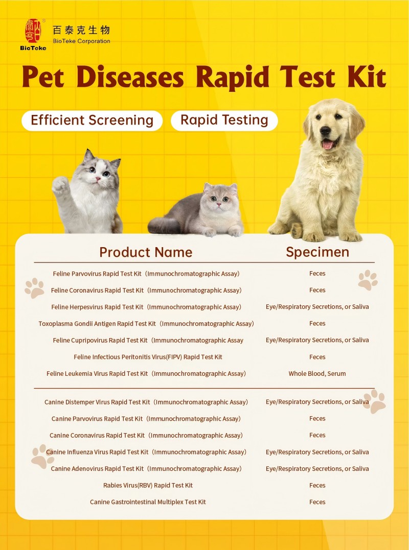 kit de test des maladies pour animaux de compagnie bioteke